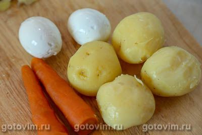 Салат Оливье с говяжьим сердцем Салат Оливье с говяжьим сердцем