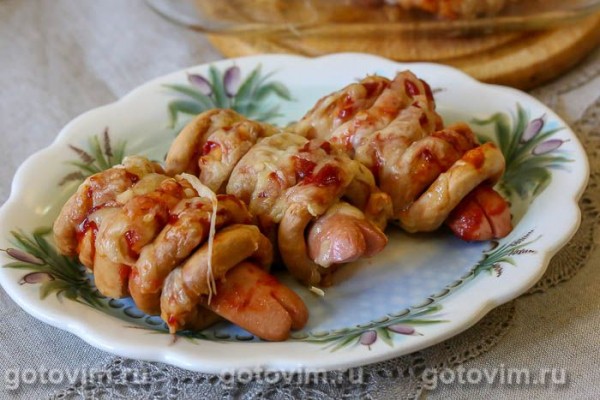 Сосиски в сушках 