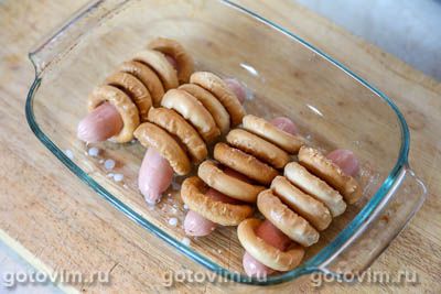 Сосиски в сушках 