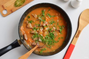 Тушеная телятина с подливкой