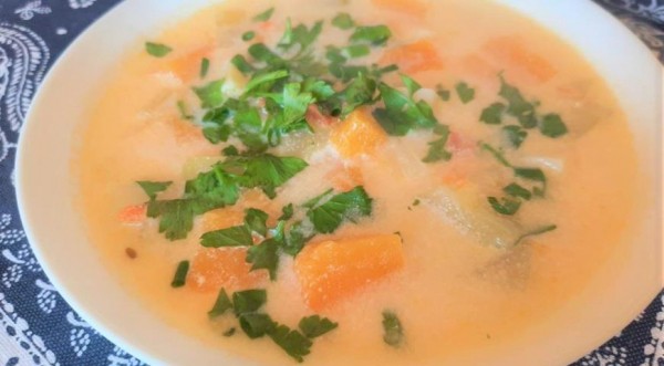 Тыквенный суп со сливками, пошаговый рецепт с фото