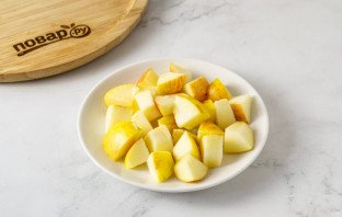 Запеченная тыква с яблоками