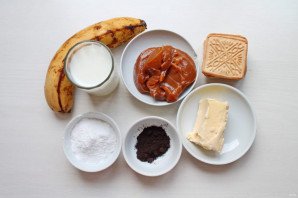 "Баноффи пай" с бананом без выпечки