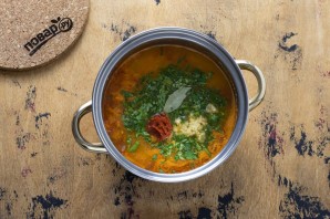 Грузинский суп из фасоли с овощами Грузинский суп из фасоли с овощами