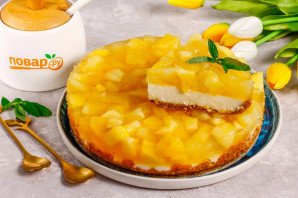 Карамельный торт "Яблоки на снегу"