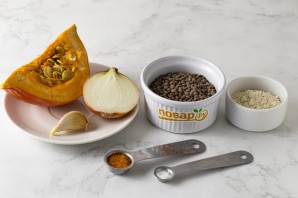 Котлеты из тыквы и чечевицы