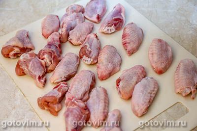 Куриные крылышки, жаренные в кокосовой стружке Куриные крылышки, жаренные в кокосовой стружке