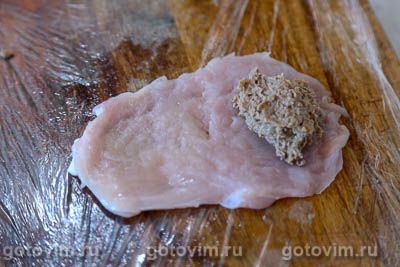 «Метропольки» - куриные котлеты с печеночным паштетом 