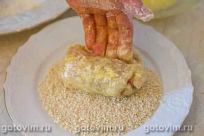 «Метропольки» - куриные котлеты с печеночным паштетом 