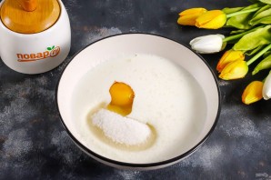 Панкейки на кефире с яблоками