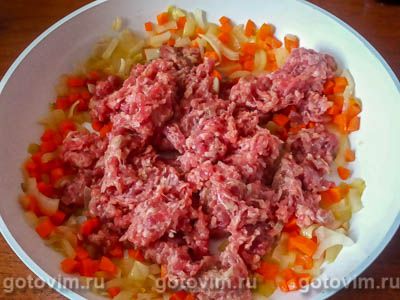 Пастуший пирог с мясным фаршем и рисом