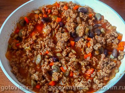 Пастуший пирог с мясным фаршем и рисом