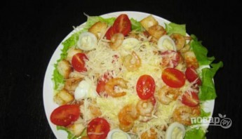 Салат "Цезарь" с креветками Салат "Цезарь" с креветками