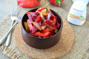 Салат из свеклы с болгарским перцем