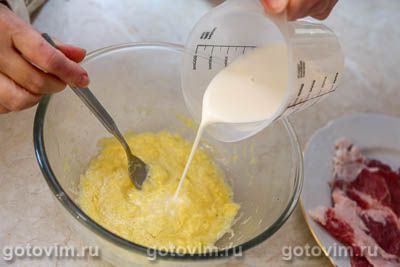 Шницель из свинины в картофельном кляре Шницель из свинины в картофельном кляре