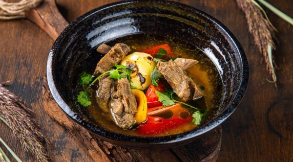 Шурпа из оленя и печеных овощей, пошаговый рецепт с фото