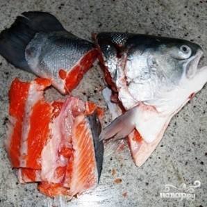 Соленая красная рыба