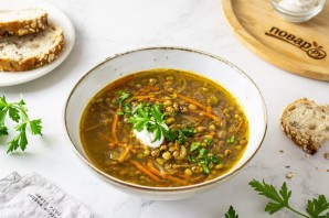 Суп из маша и чечевицы