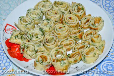 Суп из овощной смеси с яичными блинчиками Суп из овощной смеси с яичными блинчиками