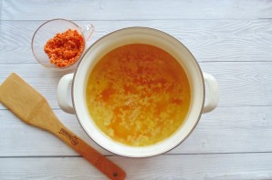 Суп с чечевицей и морковью