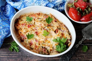 Свинина с маринованными помидорами