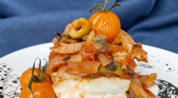 Треска с фенхелем и томатами, пошаговый рецепт с фото