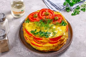 Закусочный торт из кабачков