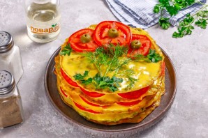 Закусочный торт из кабачков