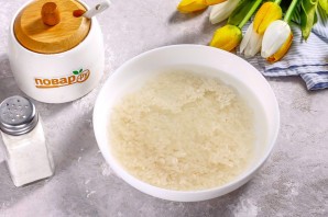 Английский рисовый пудинг с вишней