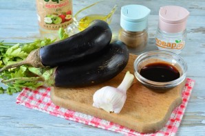 Баклажаны маринованные в соевом соусе