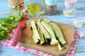 Баклажаны маринованные в соевом соусе