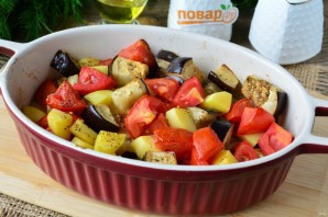 Баклажаны с картошкой в духовке
