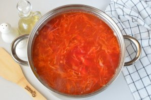 Борщ с фасолью