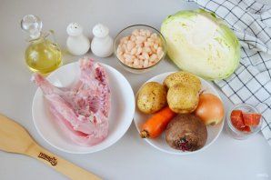 Борщ с фасолью