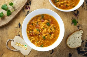 Чечевичный суп с кинзой Чечевичный суп с кинзой