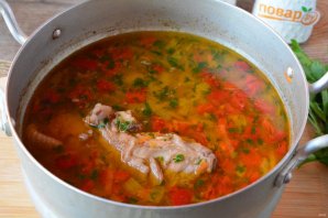 Чечевичный суп с вермишелью