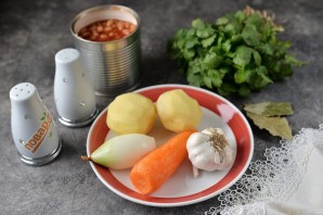 Фасолевый суп с кинзой Фасолевый суп с кинзой