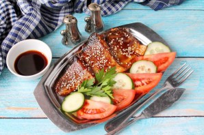 Форель в медово-соевом соусе