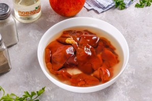 Яблоки фаршированные печенью