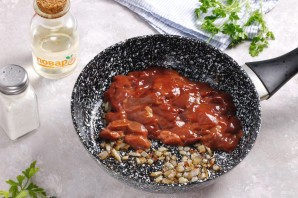 Яблоки фаршированные печенью