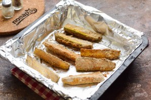 Кабачки брусочками в панировке в духовке Кабачки брусочками в панировке в духовке