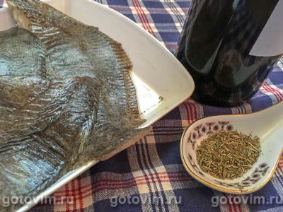 Камбала с розмарином и красным вином в рукаве для выпечки Камбала с розмарином и красным вином в рукаве для выпечки