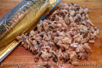 Копченая скумбрия под шубой