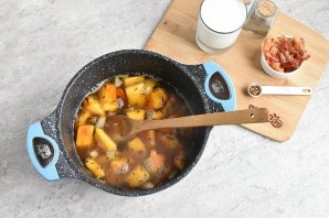 Крем-суп из тыквы с беконом