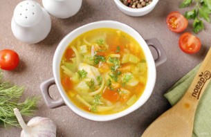 Куриный суп с цукини