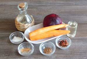 Маринованная свекла с морковью быстрого приготовления