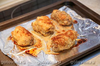 Моравский шницель из свинины с начинкой из омлета Моравский шницель из свинины с начинкой из омлета