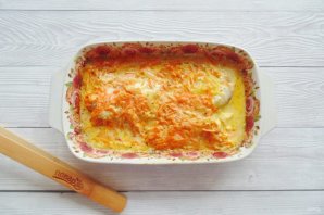 Морской окунь с горчицей в духовке