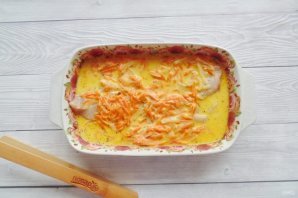 Морской окунь с горчицей в духовке