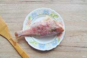 Окунь с апельсином в духовке